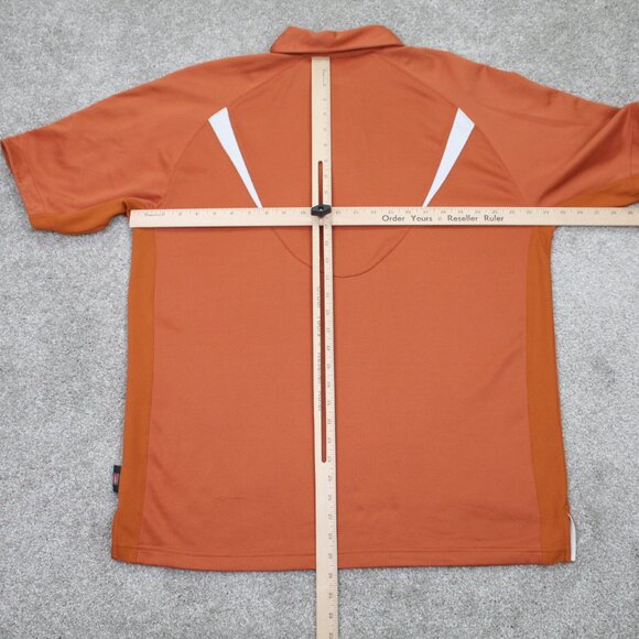 Nike Texas Longhorns Polo Shirt Men Large Orange Sphere Dry Pullover Stretch S/S - Picture 10 of 12